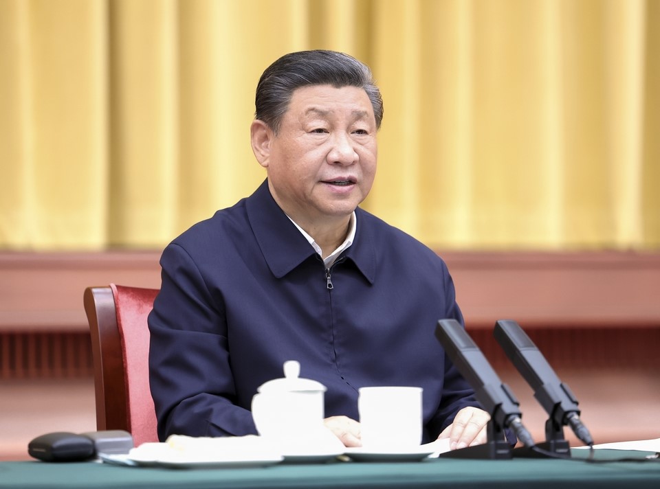 2024年3月20日下午，中共中央總書記、國家主席、中央軍委主席習(xí)近平在湖南省長沙市主持召開新時(shí)代推動(dòng)中部地區(qū)崛起座談會(huì)并發(fā)表重要講話。新華社記者 鞠鵬 攝 